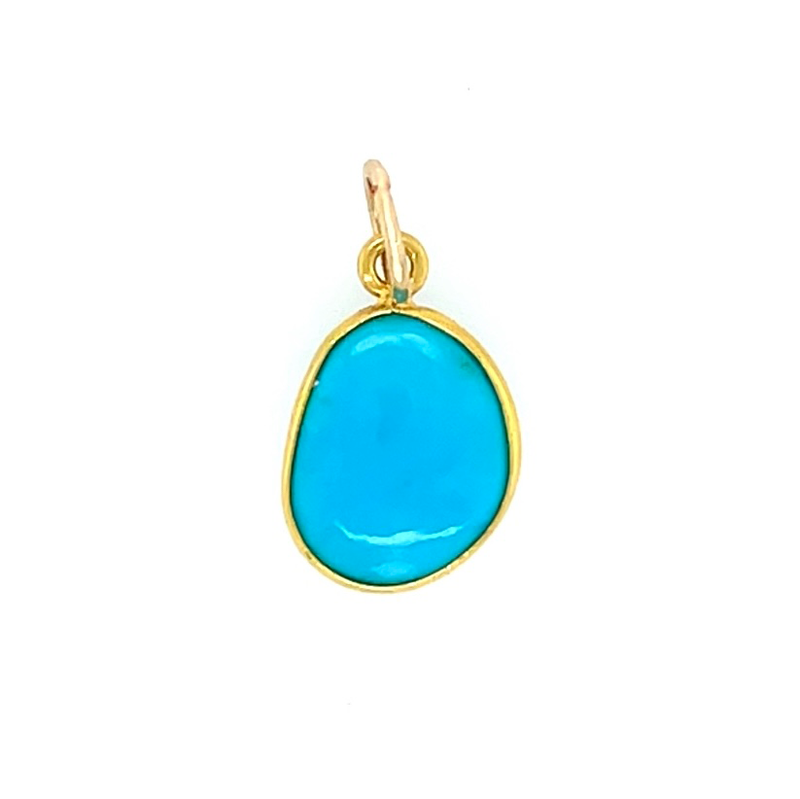 Channel Set Turquoise Pendant