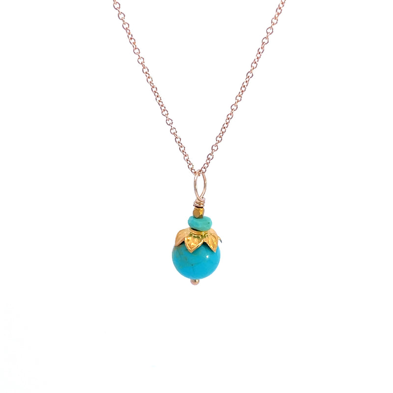 Turquoise Flora Sphere Necklace