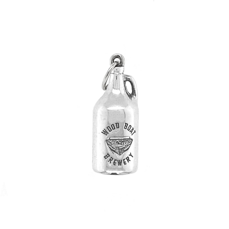 Wood Boat Brewery Beer Growler Charm