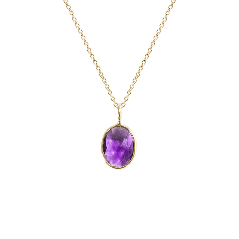 Organic Set Gemstone Charm Necklace