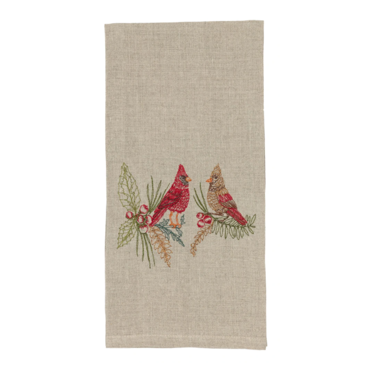 Tea Towel (Christmas Cardinals)