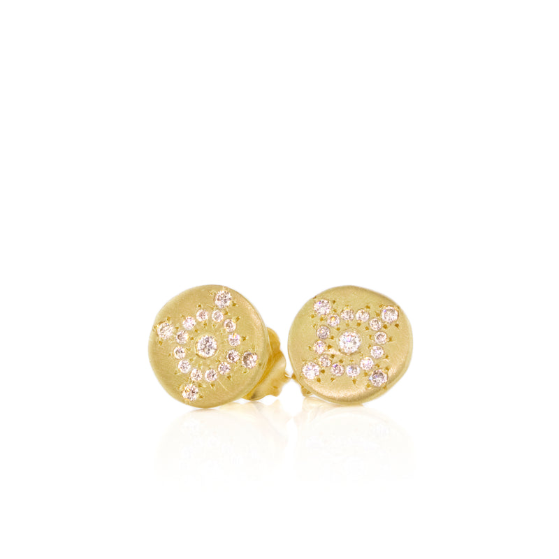Shimmer Stud Diamond Earrings