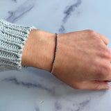 Gray Pearl Bar Bracelet