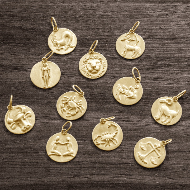 Virgo Zodiac Charm in 18K Gold