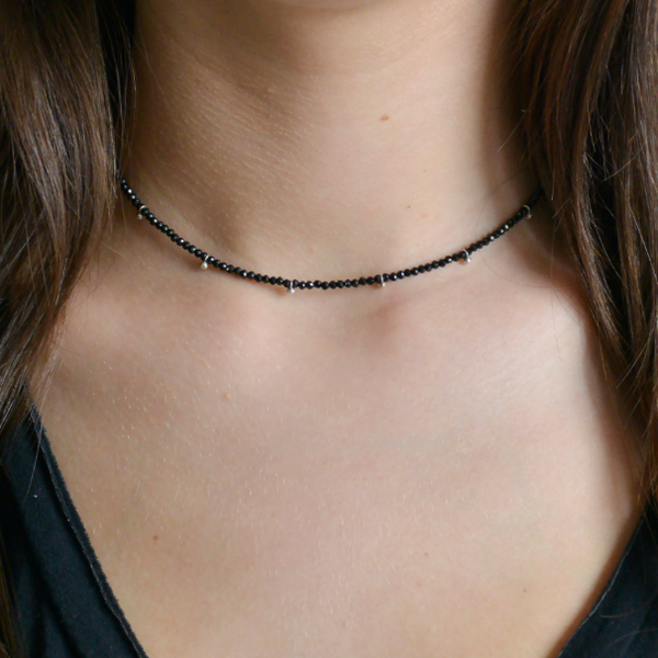 Half-Beaded Gemstone Choker – The Golden Cleat
