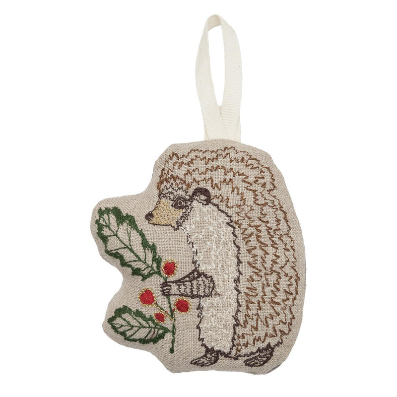 Holly Hedgehog Ornament