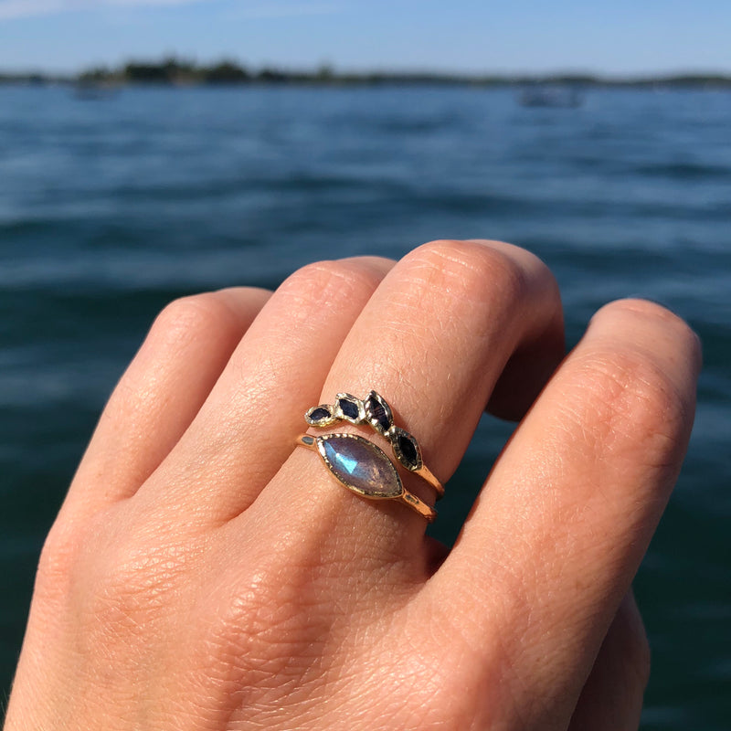 Tribe Labradorite Ring in 14K Yellow Gold
