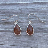 Grindstone Granite Tear Drop Earrings