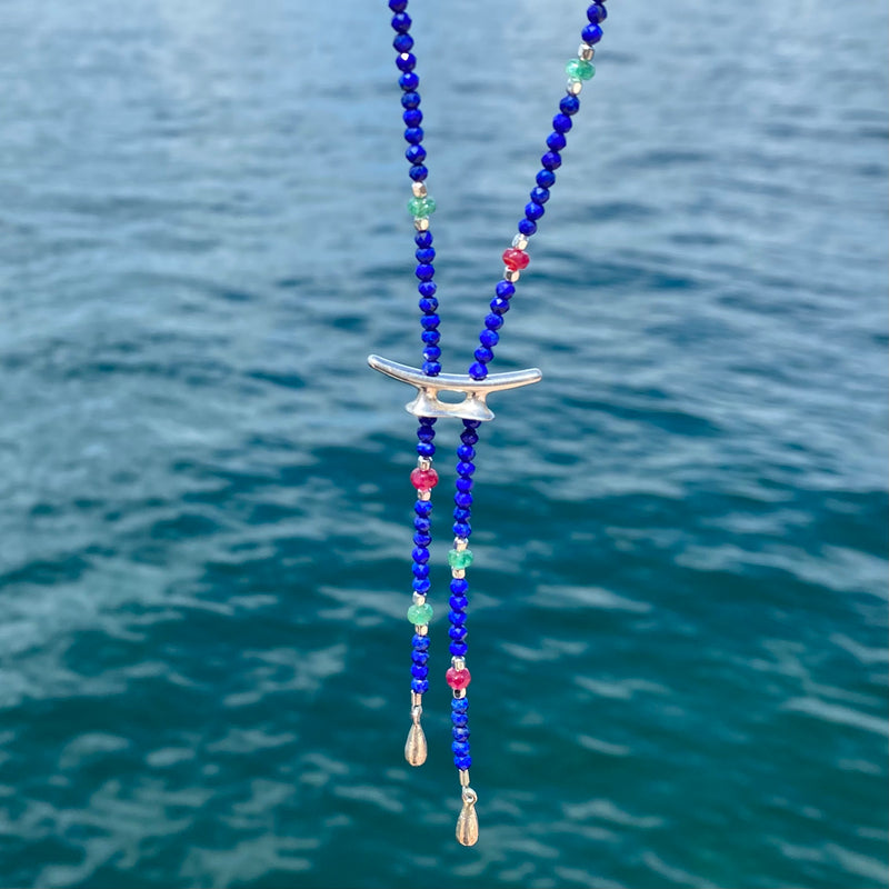 Red, Right, Return Cleat Bolo Necklace