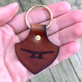 Leather Cleat Keychain