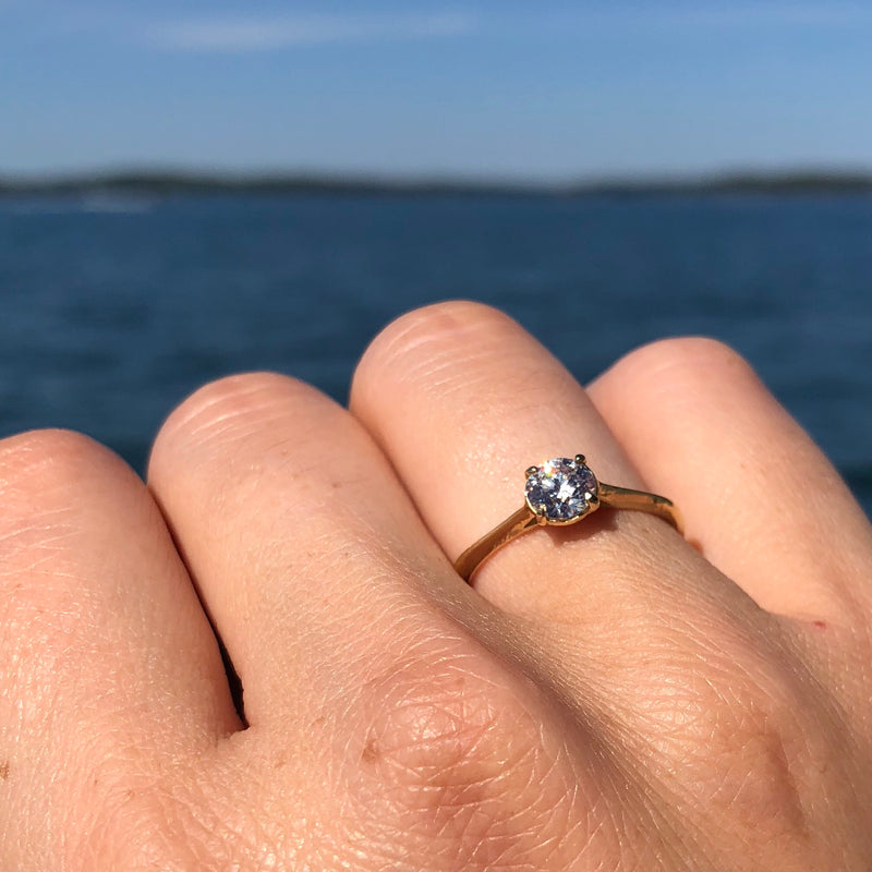 Aerial Diamond Ring in 14K Yellow Gold