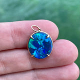 Large Oval Lightning Ridge Opal Pendant