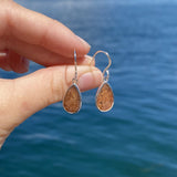 Grindstone Granite Tear Drop Earrings