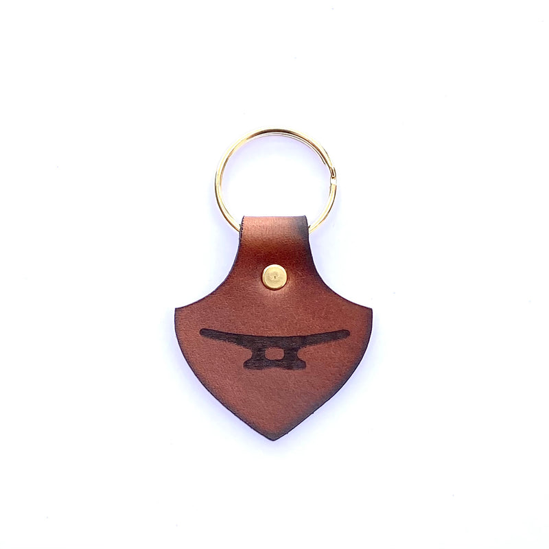 Leather Cleat Keychain