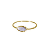 Light Blue Sapphire Ring in Solid 18K Gold