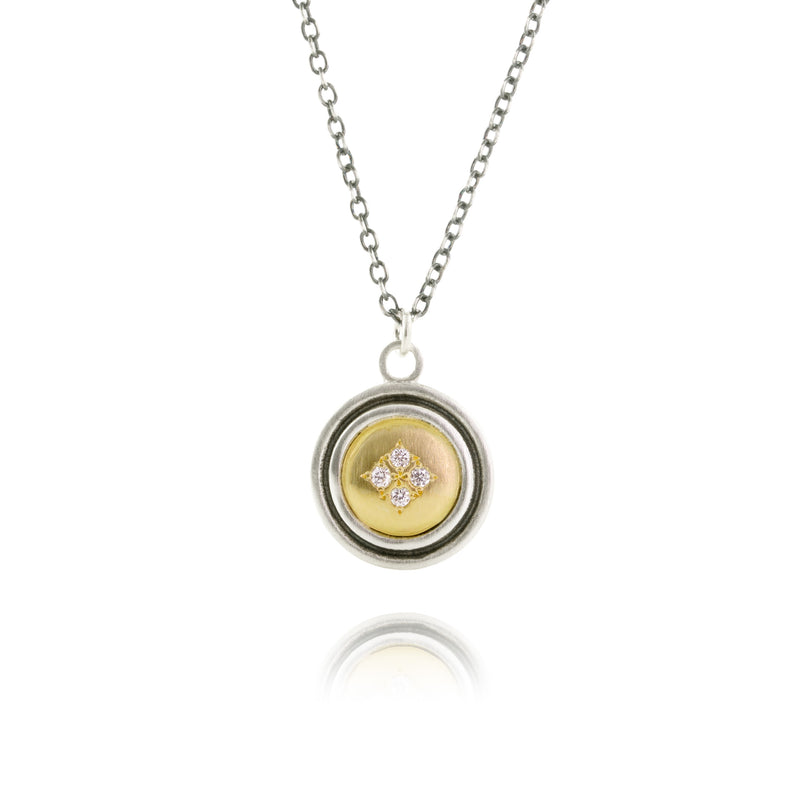 Round Harmony Charm Necklace with Diamonds