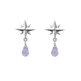 Medium Compass Rose Gemstone Post Earrings