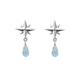Medium Compass Rose Gemstone Post Earrings