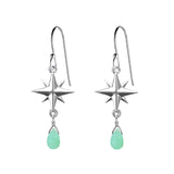 Medium Compass Rose Gemstone Earrings