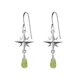 Medium Compass Rose Gemstone Earrings