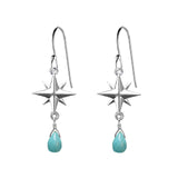Medium Compass Rose Gemstone Earrings