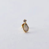 Guiding Light Opal Single Stud Earring in 14K Yellow Gold