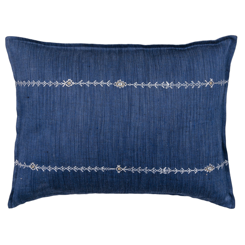 Lumbar Pillow (Stitch Stripe Indigo)