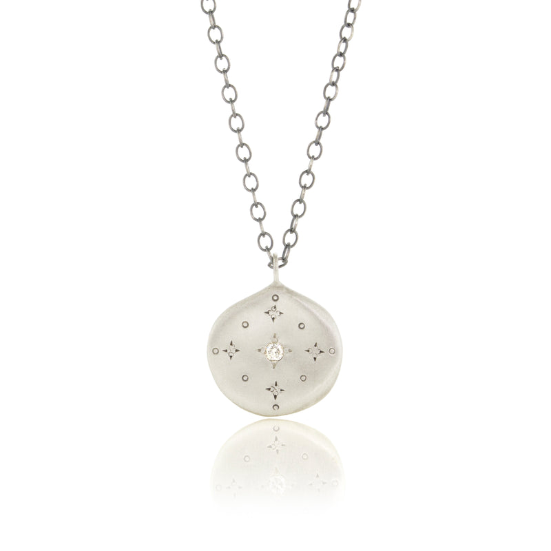 New Moon Pendant Necklace in Diamond