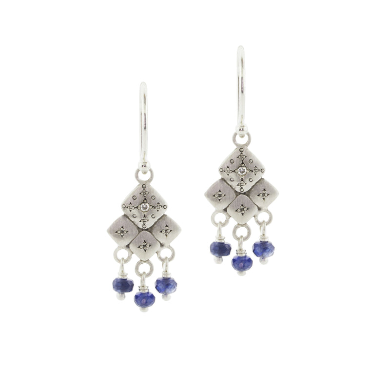 Mosaic Sapphire and Diamond Earrings