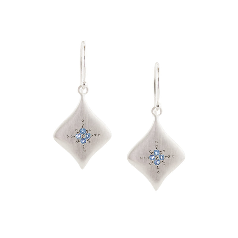 Silver Nights Earrings in Aquamarine