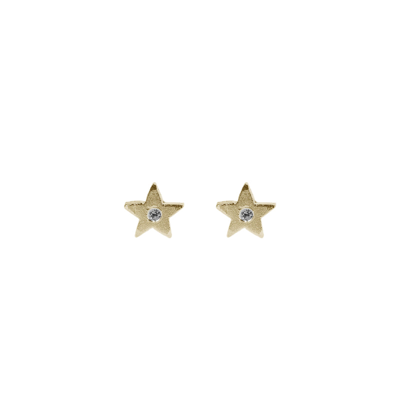 Star Earrings with Diamonds