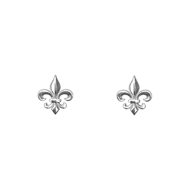 Tiny Fleur de Lis Stud Earrings